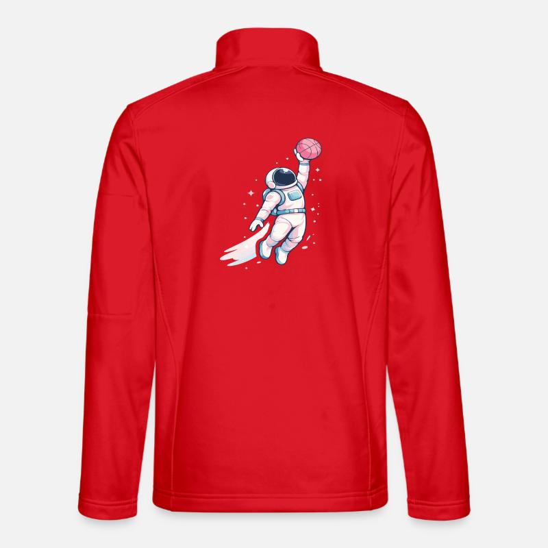 Cosmic Hoop Astronaut - Unisex Softshell Jacket - red