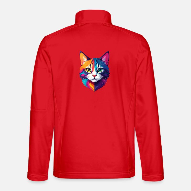 Cat - Unisex Softshell Jacket - red