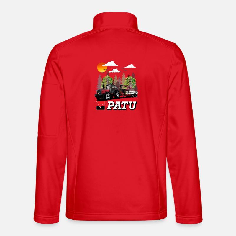 Patu forest machine tractor - Unisex Softshell Jacket - red