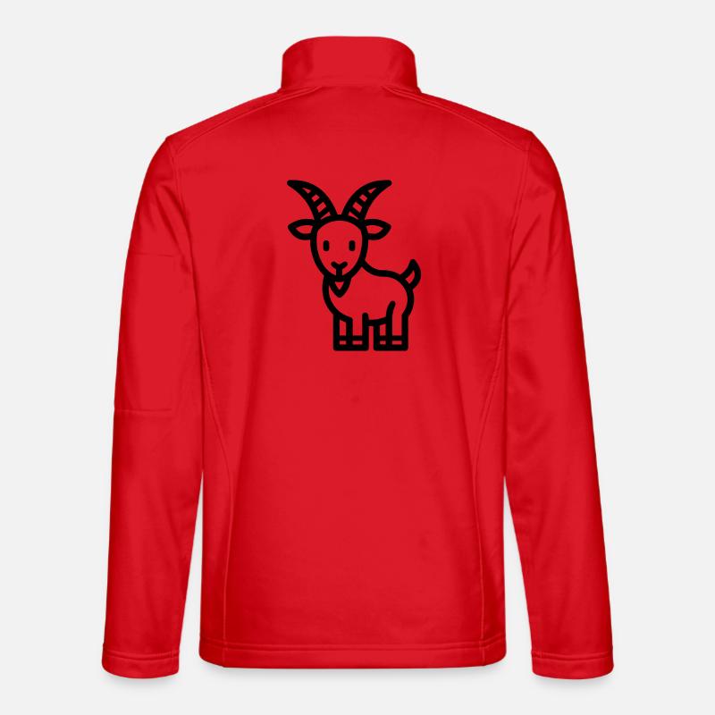 Ziege - Unisex Softshelljacke - Rot