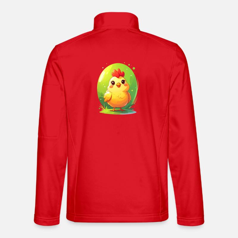 Niedliches Huhn - Unisex Softshelljacke - Rot