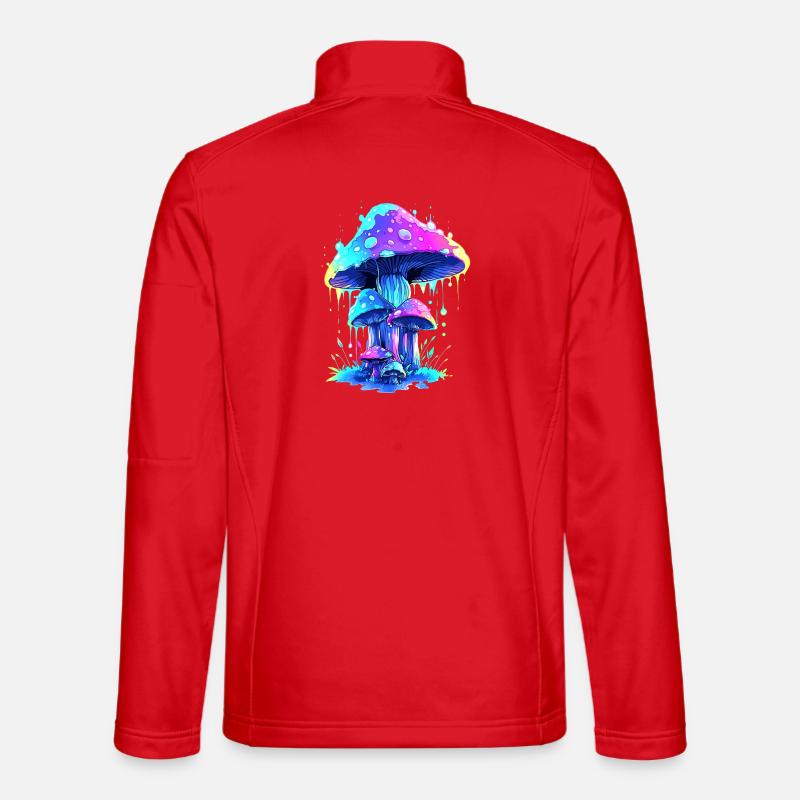 Mushroom - Unisex Softshell Jacket - red