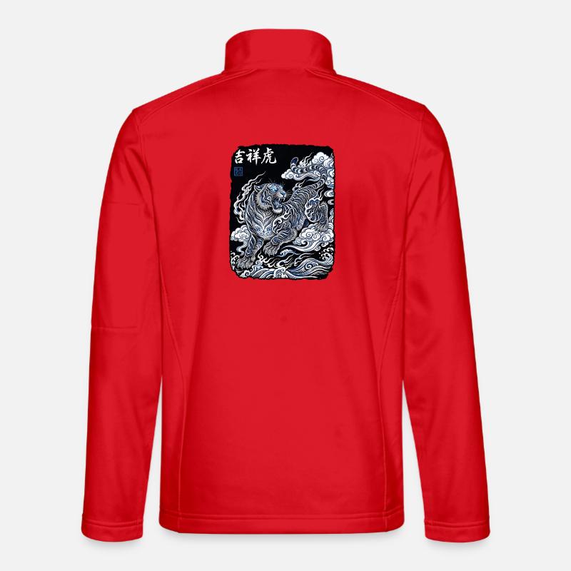 Chinesischer Tiger - Unisex Softshelljacke - Rot