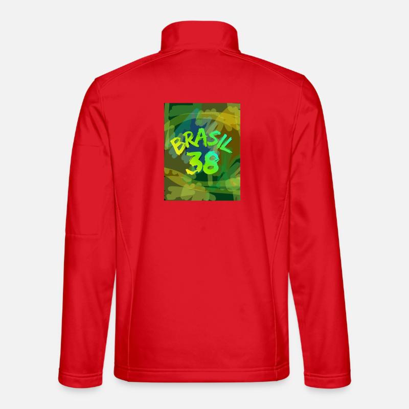 Brasil 38 Neon Brush - Unisex Softshell Jacket - red