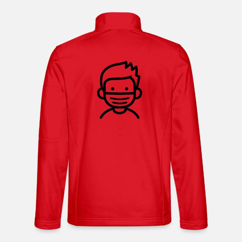 Maske - Unisex Softshelljacke - Rot