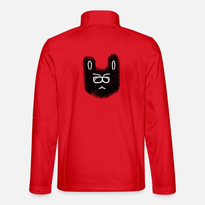 Nerd bunny with glasses - Unisex Softshell Jacket - red
