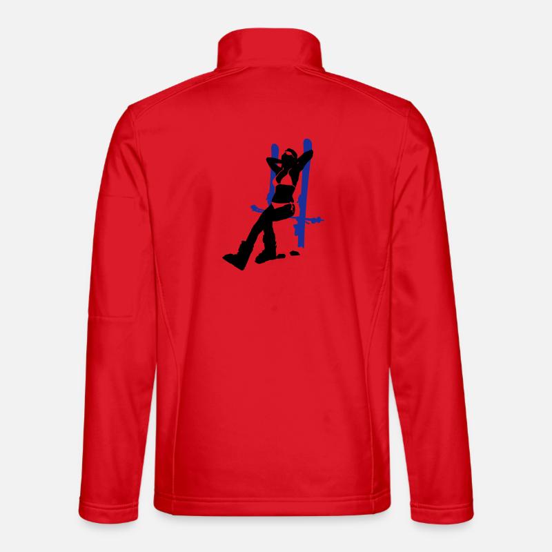 ski girl - Unisex Softshelljacke - Rot