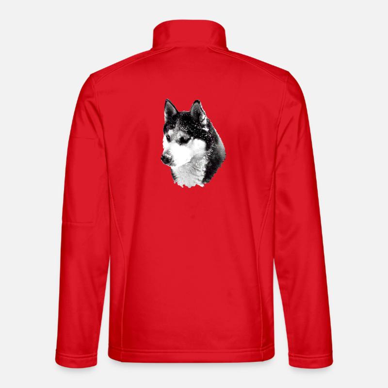 Husky head big - Unisex Softshell Jacket - red