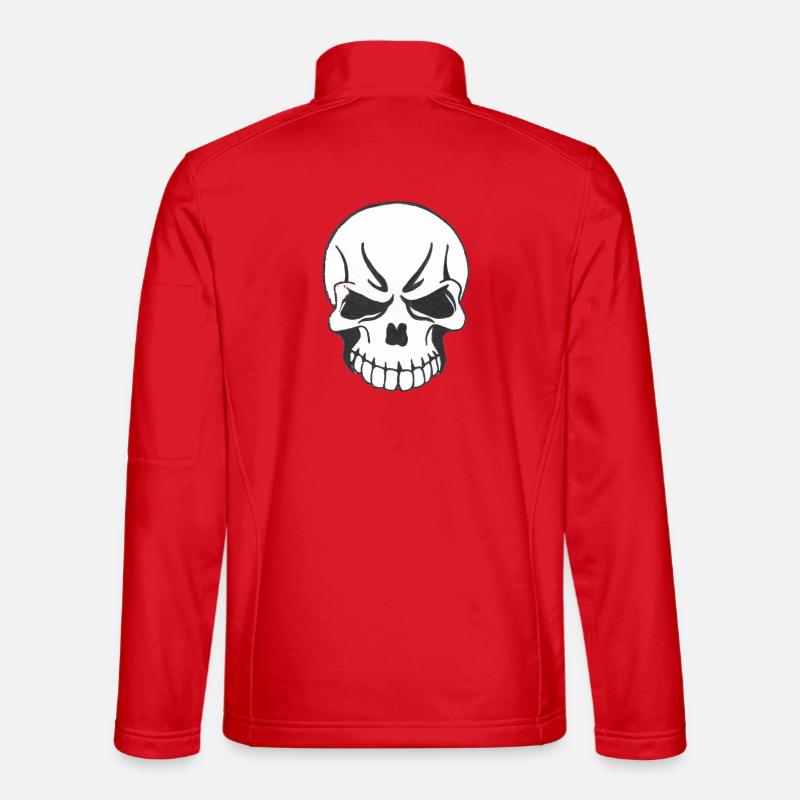 SKULL COMIC STYLE - Unisex Softshell Jacket - red