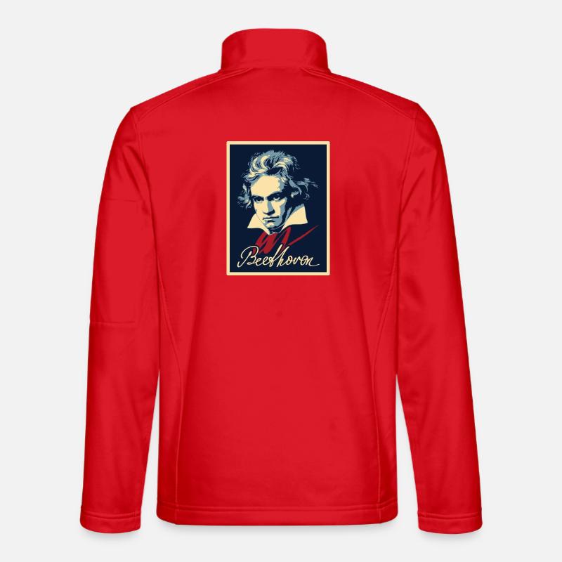Beethoven - Unisex Softshell Jacket - red