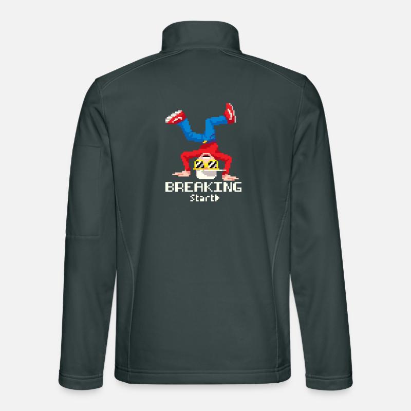 Pixel Breakdance B-Boy | Retro 8-Bit Hip Hop Unisex Softshelljacke