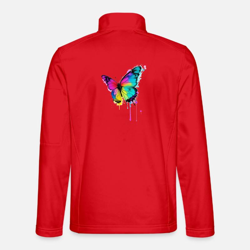 Butterfly - Unisex Softshell Jacket - red
