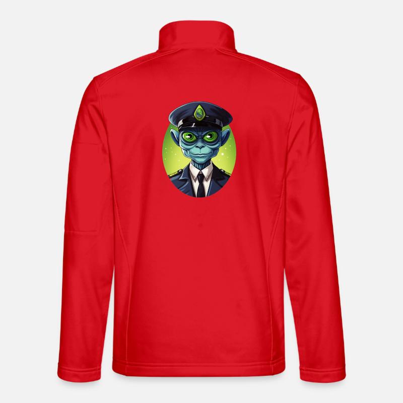 Alien Cop - Unisex Softshell Jacket - red