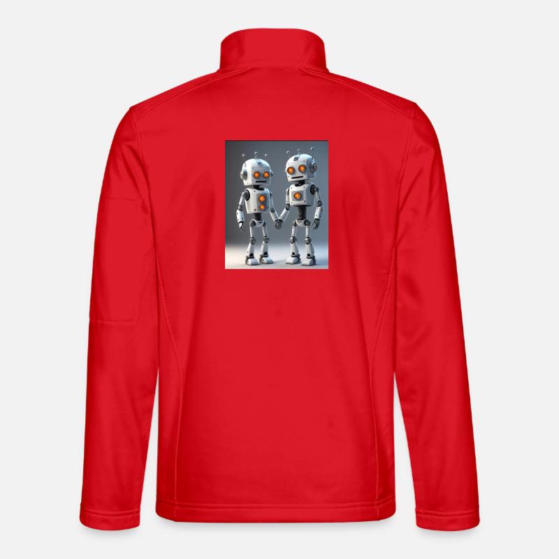 Roboter Pärchen Unisex Softshelljacke