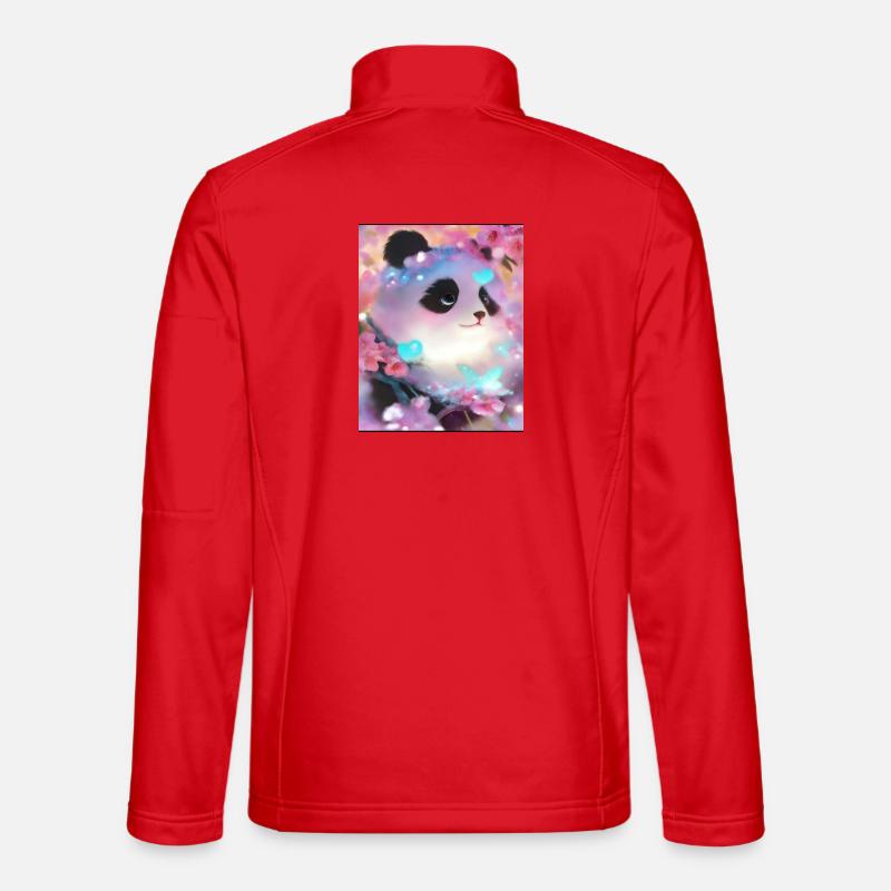 Panda Bild - Unisex Softshelljacke - Rot