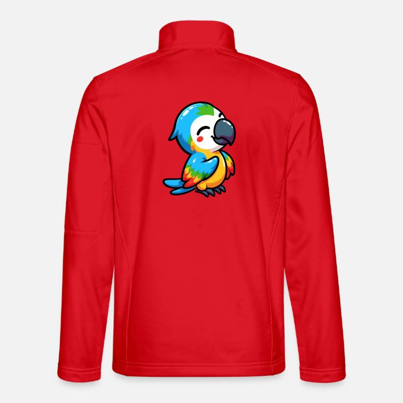 Papagei - Unisex Softshelljacke - Rot