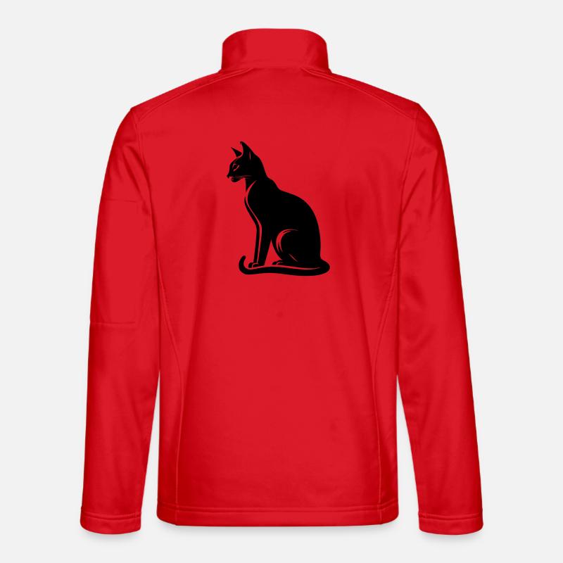 Abyssinian Cat - Unisex Softshell Jacket - red