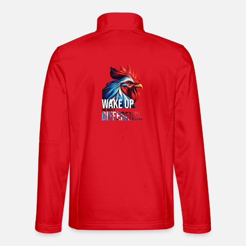 WAKE UP AND MAKE A DIFFERENCE - Unisex Softshell Jacket - red