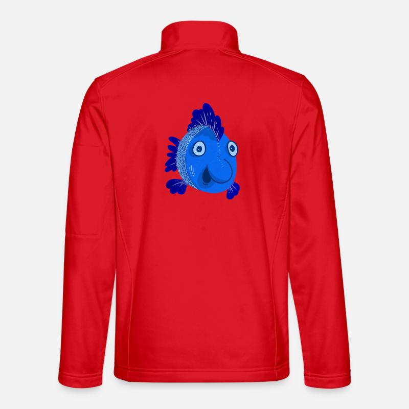 Blue Fish - Unisex Softshelljacke - Rot