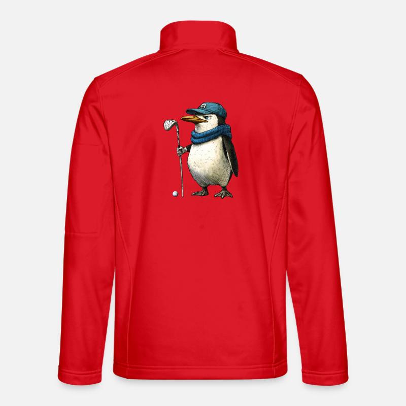 Penguin Golf - Unisex Softshell Jacket - red