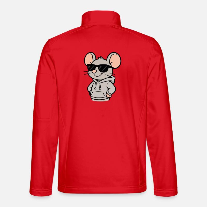 Mouse Sunglasses Cool - Unisex Softshell Jacket - red