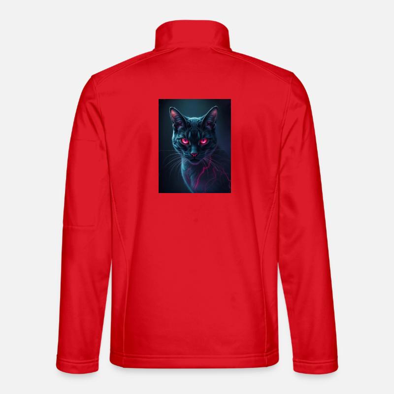red eye cat - Unisex Softshell Jacket - red