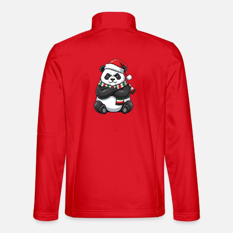 Grumpy Panda Weihnachtsmann Weihnachtsmütze  Veste en tissu softshell Unisexe