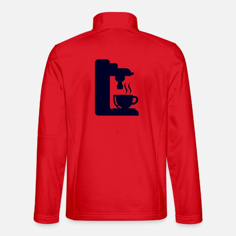 Espresso Silhouette Kaffeekunst - Unisex Softshelljacke - Rot