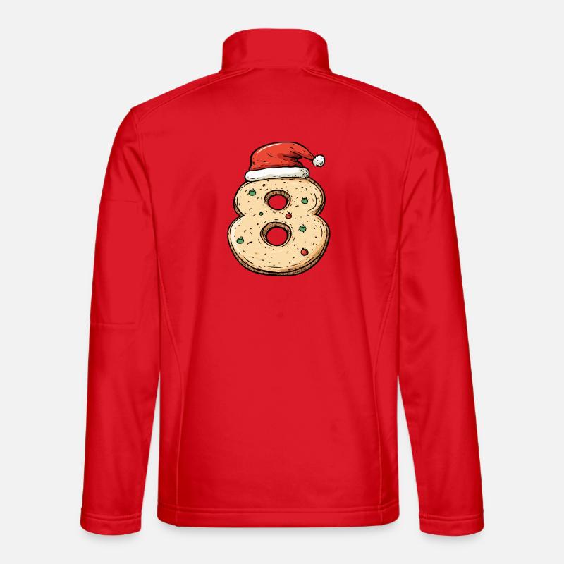 8 Number Cookie Christmas Unisex Softshell Jacket