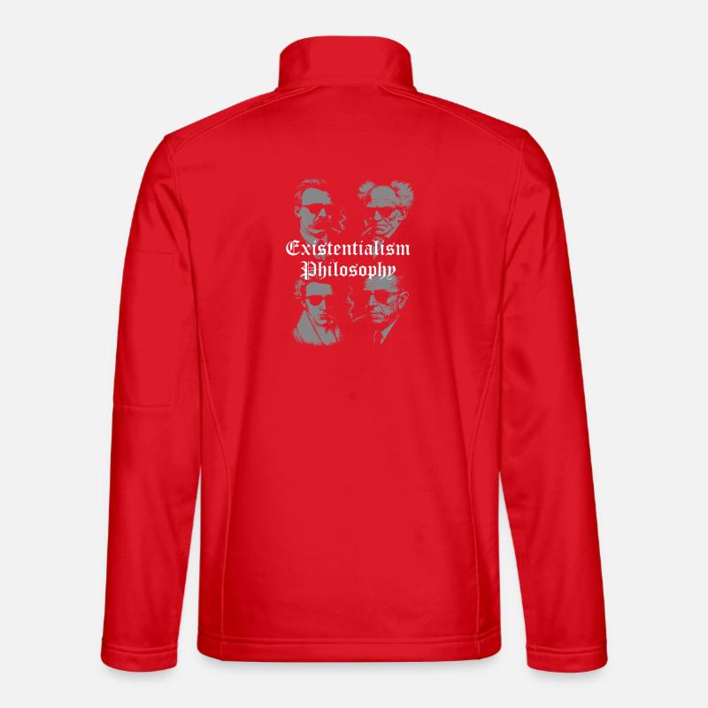 Existentialismus Philosophie Porträts - Unisex Softshelljacke - Rot