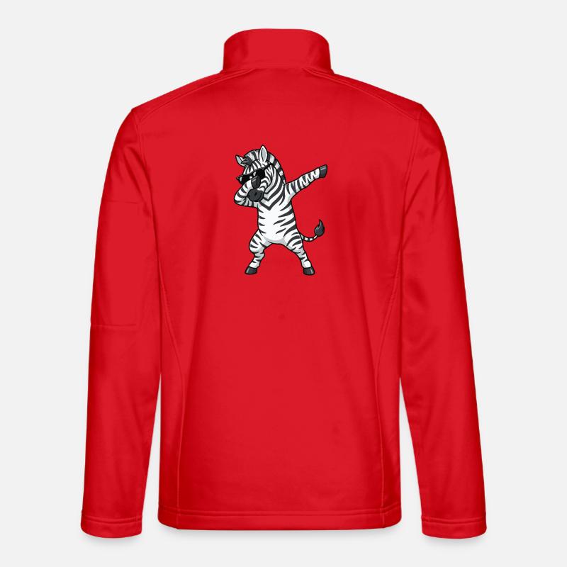 Dab Zebra - Unisex Softshell Jacket - red