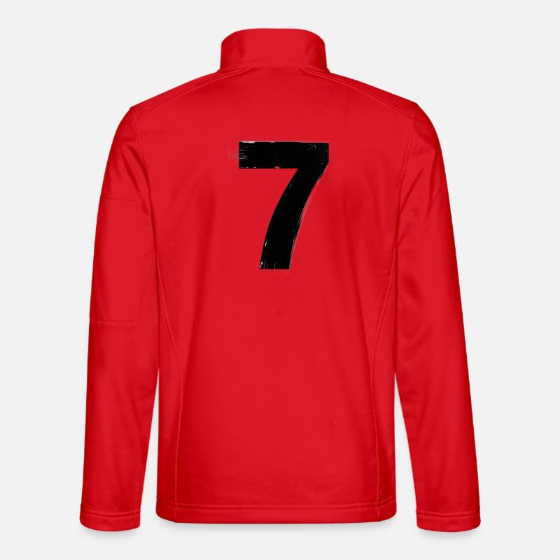 Verblasste Sieben Glyph - Unisex Softshelljacke - Rot
