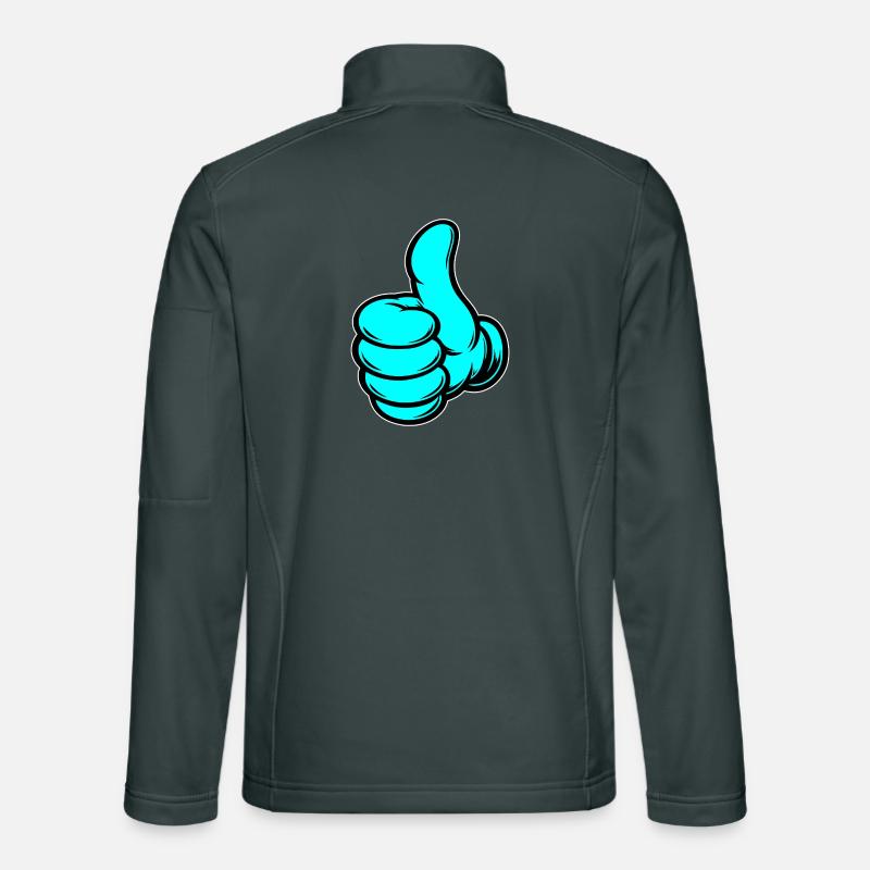 OK Comic Thumbs Up Hand Icon Unisex Softshell Jacket