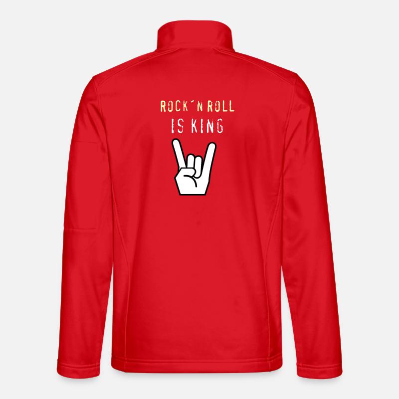 Rock_n_Roll_is_King - Unisex Softshell Jacket - red