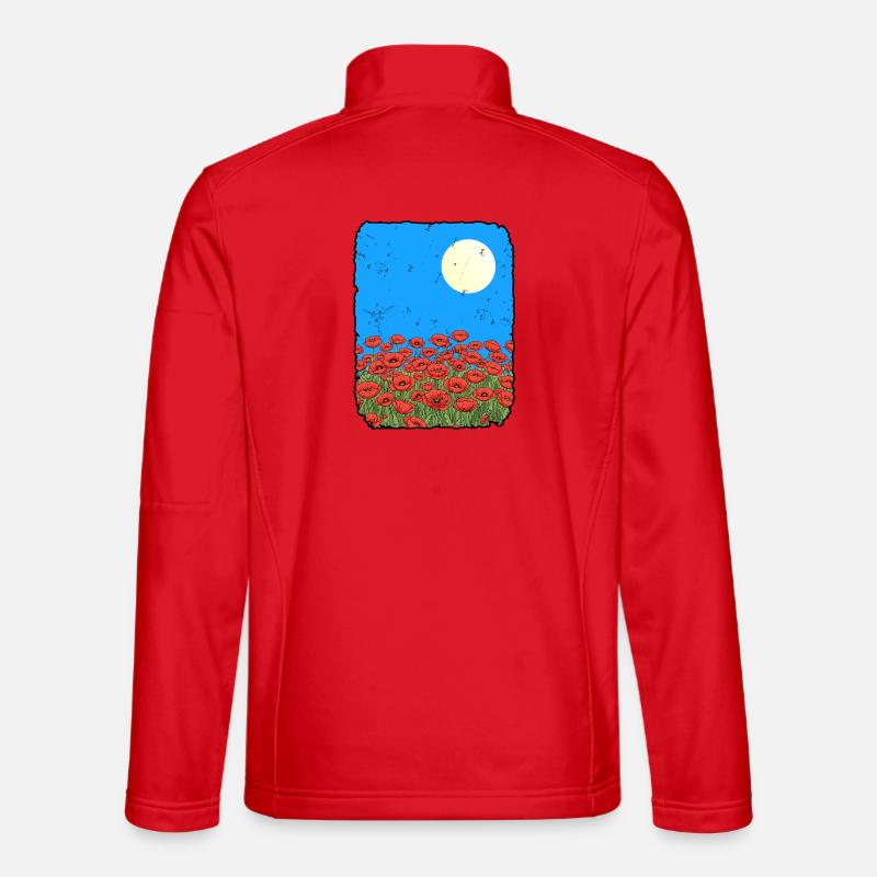 Mohnblumen Unisex Softshelljacke