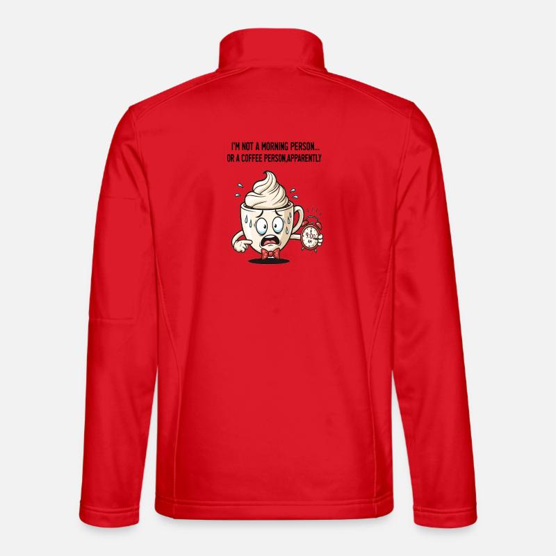 Anxious Morning Mug with Alarm - Unisex Softshell Jacket - red
