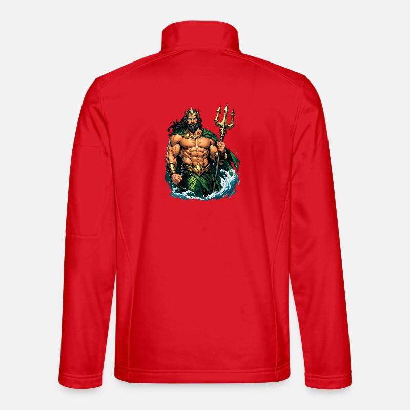 Re Poseidone con il Tridente - Giacca softshell unisex - rosso