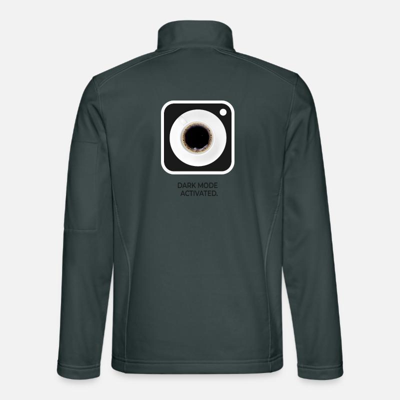 Dark Mode Activated Kaffee Nerd Spruch Unisex Softshelljacke