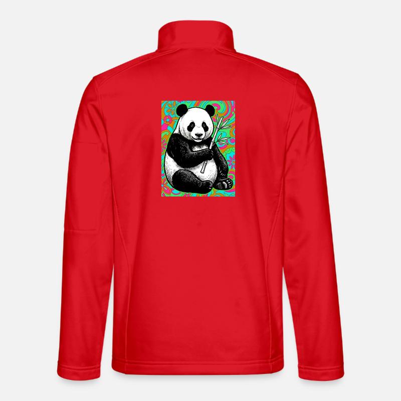 panda - Unisex Softshell Jacket - red