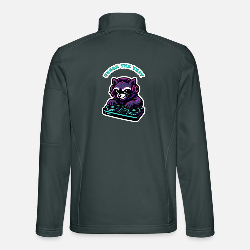 Trash The Beat – Waschbär-DJ Neon Unisex Softshelljacke
