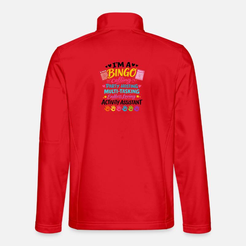 Animation Assistant Bingo Activities Gift - Unisex Softshell Jacket - red