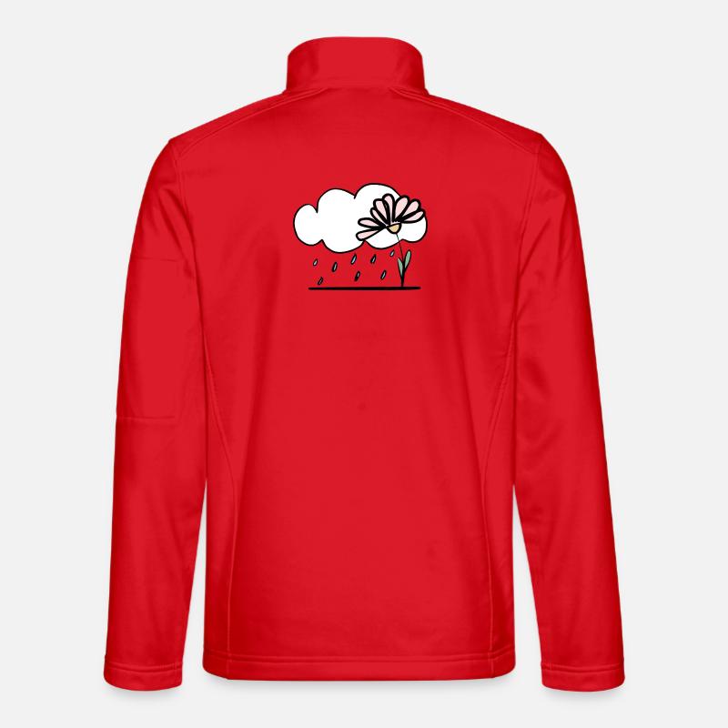 Fleur sous la pluie - Veste en tissu softshell Unisexe - rouge