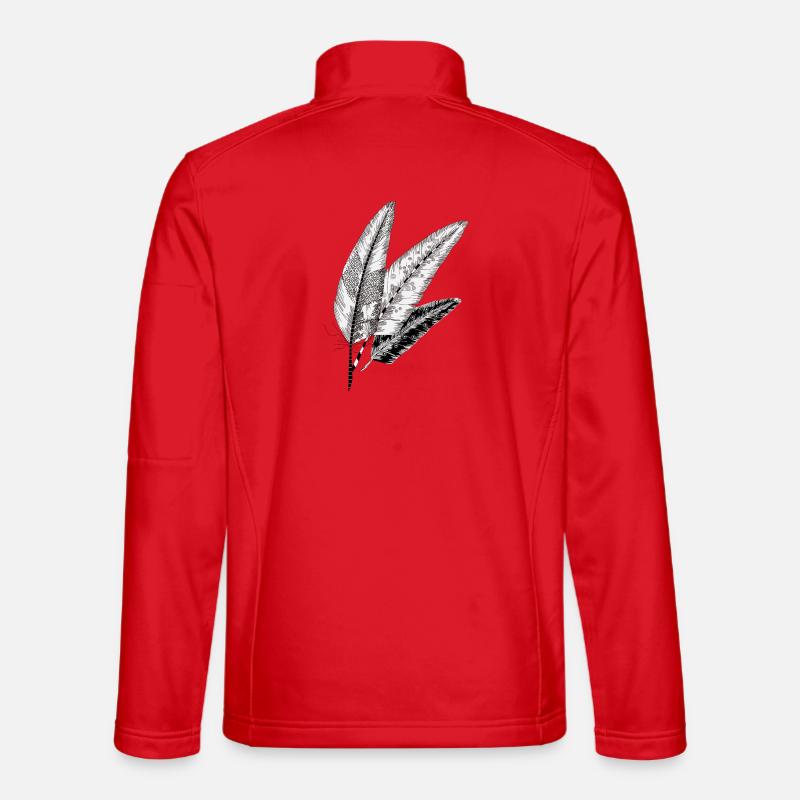 Drei Federn - Unisex Softshelljacke - Rot