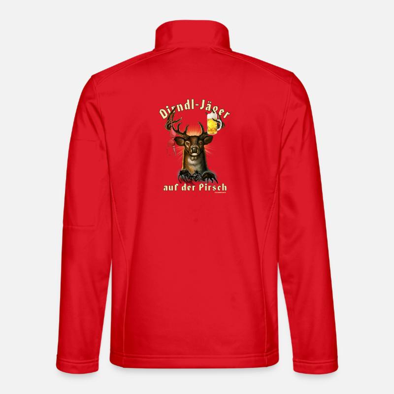Dirndl-Jäger - Unisex Softshelljacke - Rot