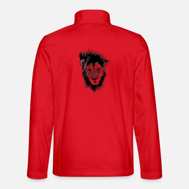 Lion lion head lion's mane - Unisex Softshell Jacket - red