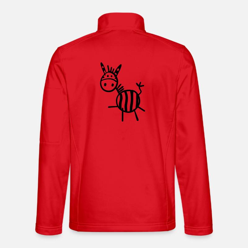 Funny Zebra - Unisex Softshell Jacket - red