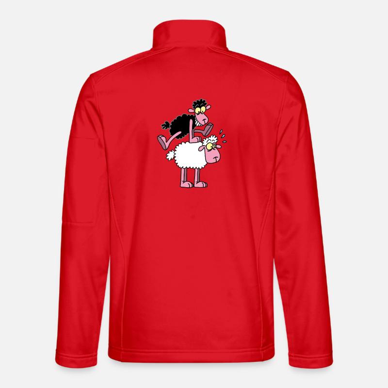 Black sheep and leapfrog - Unisex Softshell Jacket - red