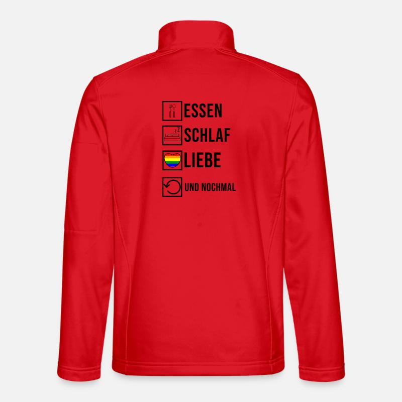 Regenbogenfahne Herz Statement Liebe Lgbt Schwul Unisex Softshelljacke