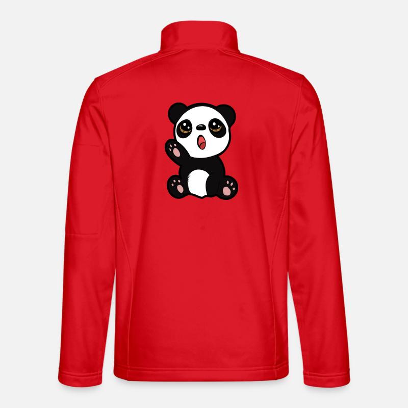 Baby Panda - Unisex Softshell Jacket - red