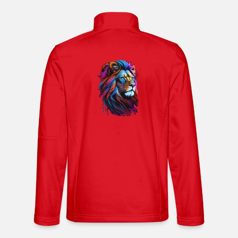Löwe - Unisex Softshelljacke - Rot